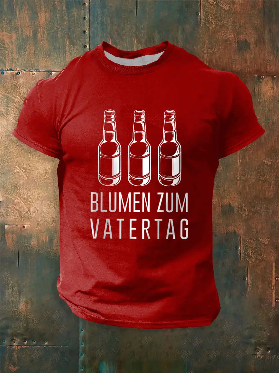 Männer Männer Männer bedrucktes Kurzarm-T-Shirt