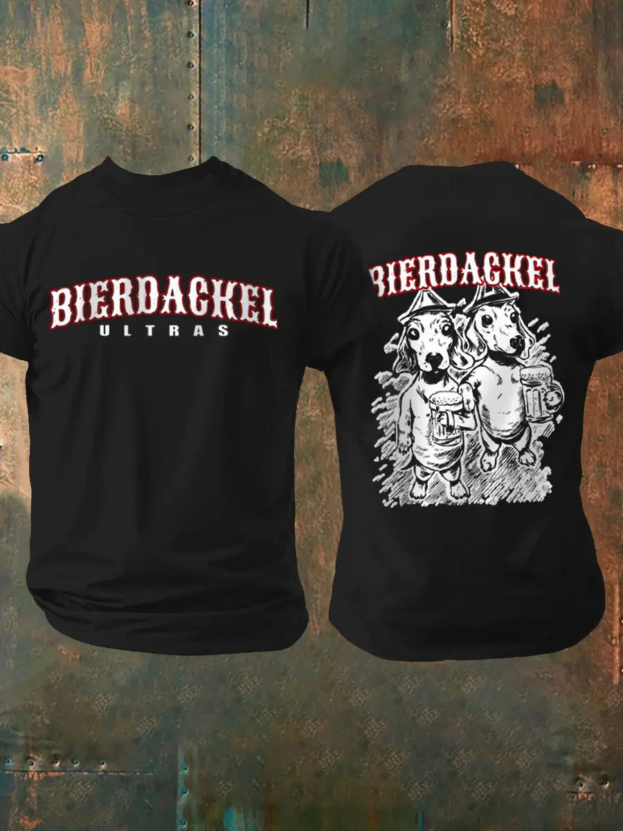 Männer Männer Männer bedrucktes Kurzarm-T-Shirt