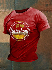 Männer Männer Männer bedrucktes Kurzarm-T-Shirt