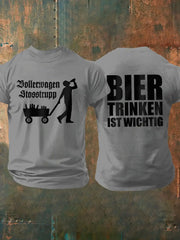 Männer Männer Männer bedrucktes Kurzarm-T-Shirt