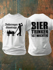 Männer Männer Männer bedrucktes Kurzarm-T-Shirt