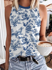 Damen Golden Retriever Print Freizeit weste