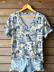 Frauen Cavalier King Charles Spaniel Print T-Shirt