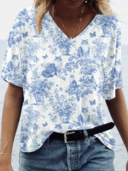 Frauen Maine Coon Katze Print Casual T-Shirt