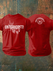 Unterhopft-bedrucktes Kurzarm-T-Shirt für Männer