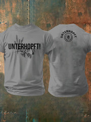 Unterhopft-bedrucktes Kurzarm-T-Shirt für Männer