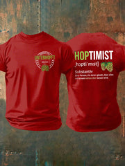 Unterhopft-bedrucktes Kurzarm-T-Shirt für Männer