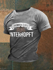 Unterhopft-bedrucktes Kurzarm-T-Shirt für Männer