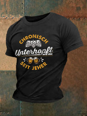 Unterhopft-bedrucktes Kurzarm-T-Shirt für Männer