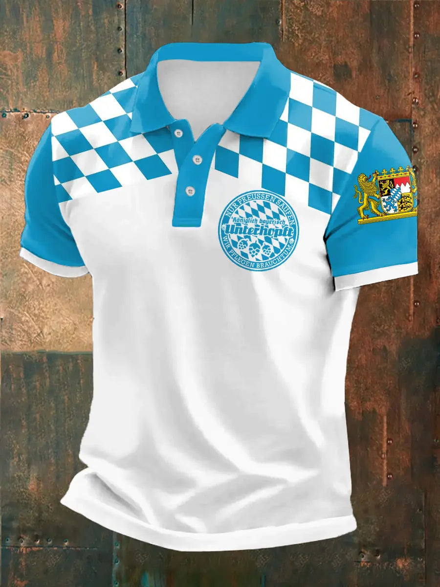 Unterhopft-bedrucktes Kurzarm-T-Shirt für Männer