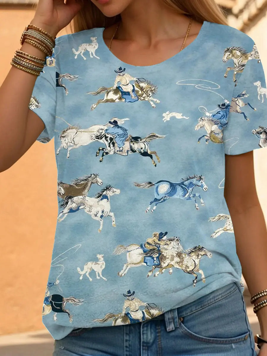 Frauen Pferd T-Shirt