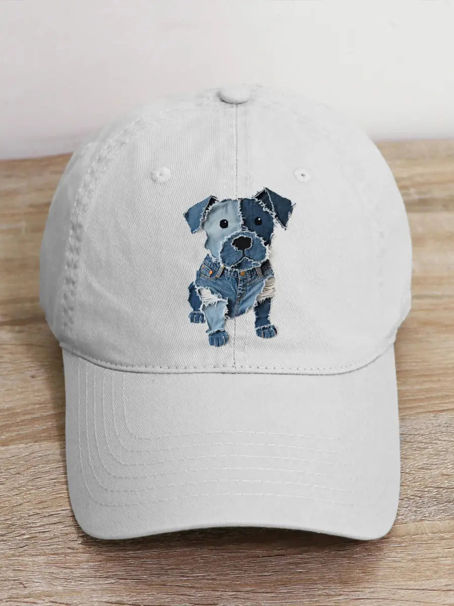 Unisex niedliches Hunde muster Patchwork Kunst Hut