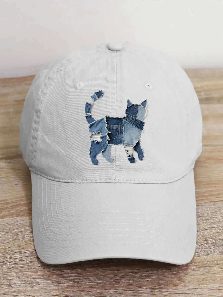 Unisex Niedliches Katzen muster Patchwork Kunst Hut