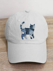 Unisex Niedliches Katzen muster Patchwork Kunst Hut