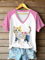 Katzen-T-Shirt für Frauen