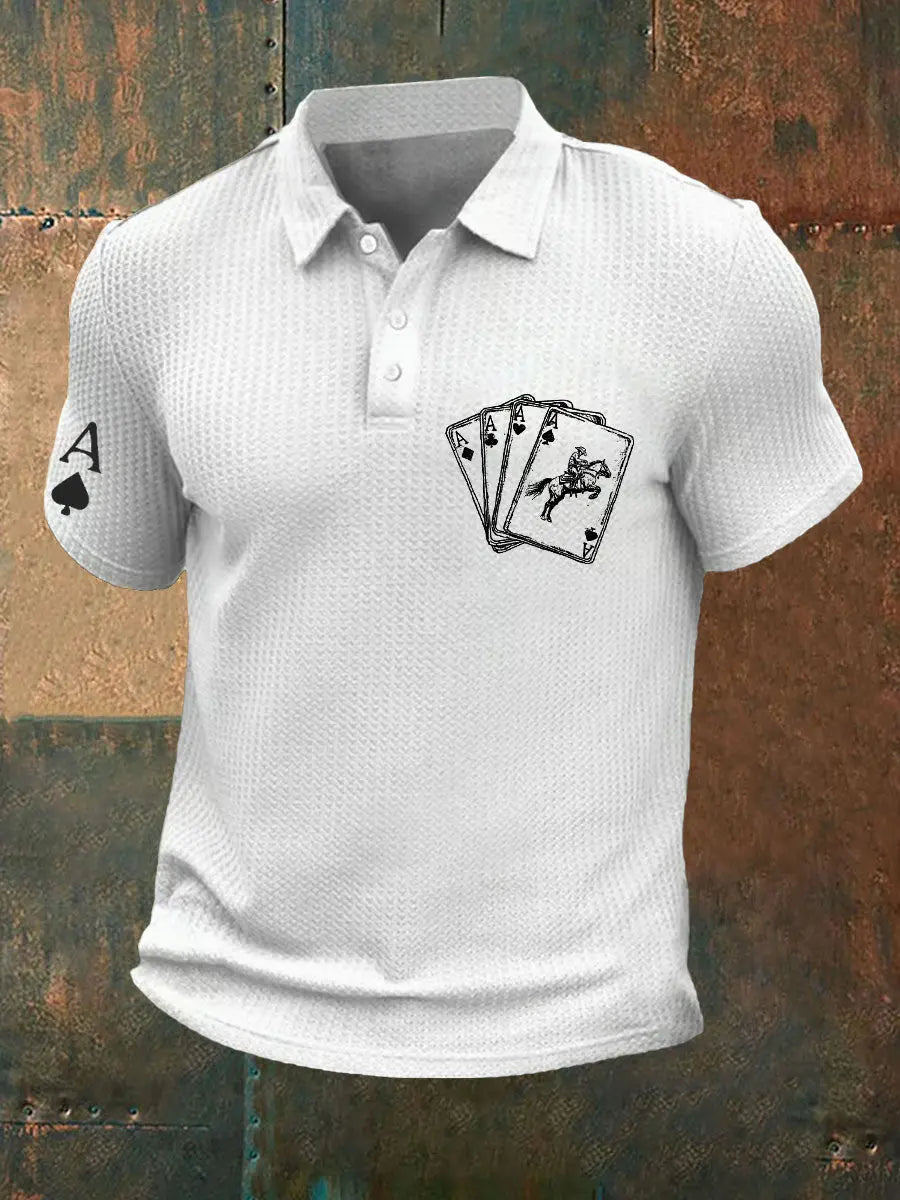 Herren Poker Waffel T-Shirt