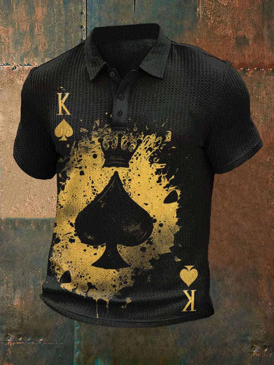 Herren Poker Waffel T-Shirt