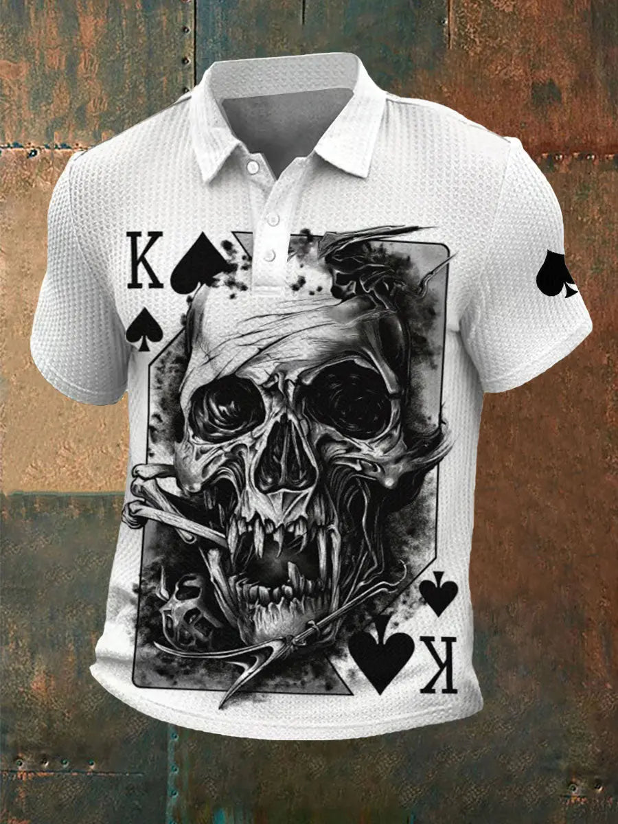 Herren Poker Waffel T-Shirt