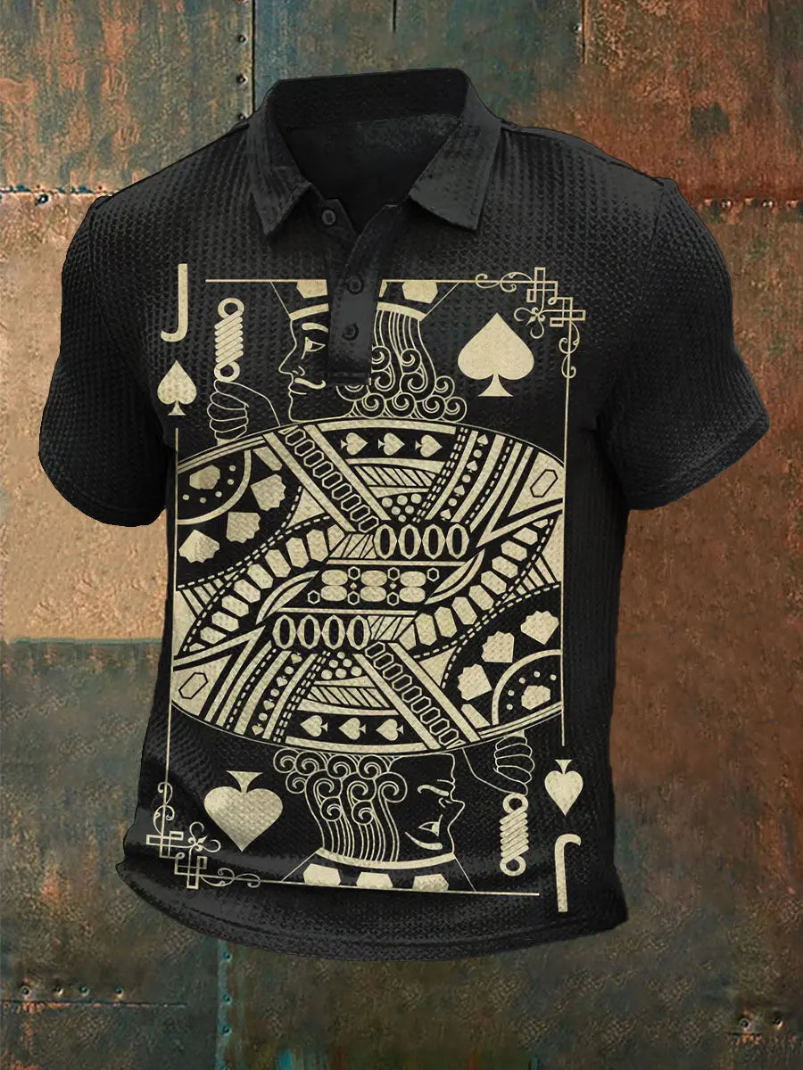 Herren Poker Waffel T-Shirt