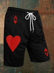 Herren Poker Herzen A Shorts