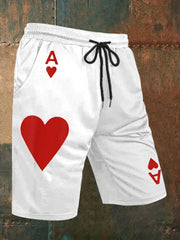 Herren Poker Herzen A Shorts