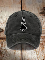 Poker Ace of Spades Unisex Vintage Hut