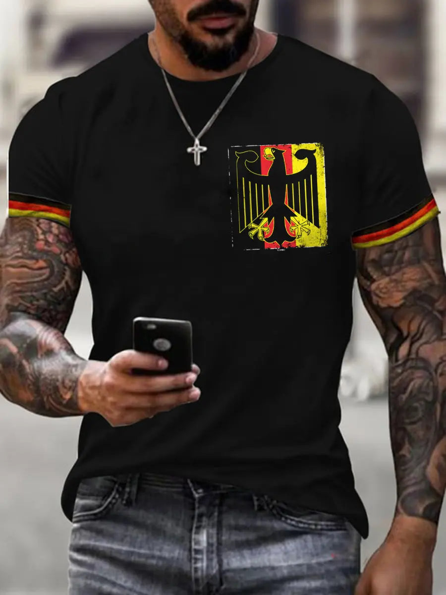 Deutschland bedrucktes Kurzarm-T-Shirt für Männer