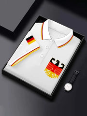 Herren Vintage Deutschland Print Casual Top