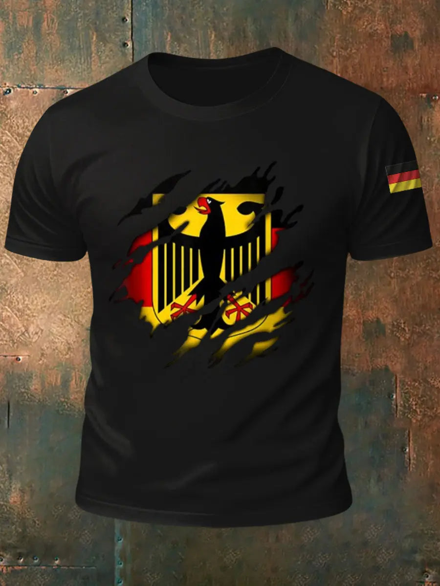 Deutschland bedrucktes Kurzarm-T-Shirt für Männer