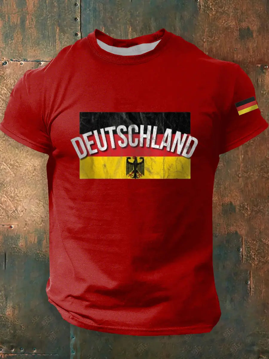 Deutschland bedrucktes Kurzarm-T-Shirt für Männer