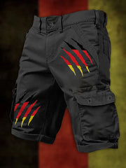 Herren Vintage Deutschland Print Freizeit-Cargo-Shorts