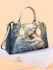 Damen Faith Virgin Mary Ledertasche Umhängetasche