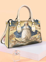Damen Faith Virgin Mary Ledertasche Umhängetasche