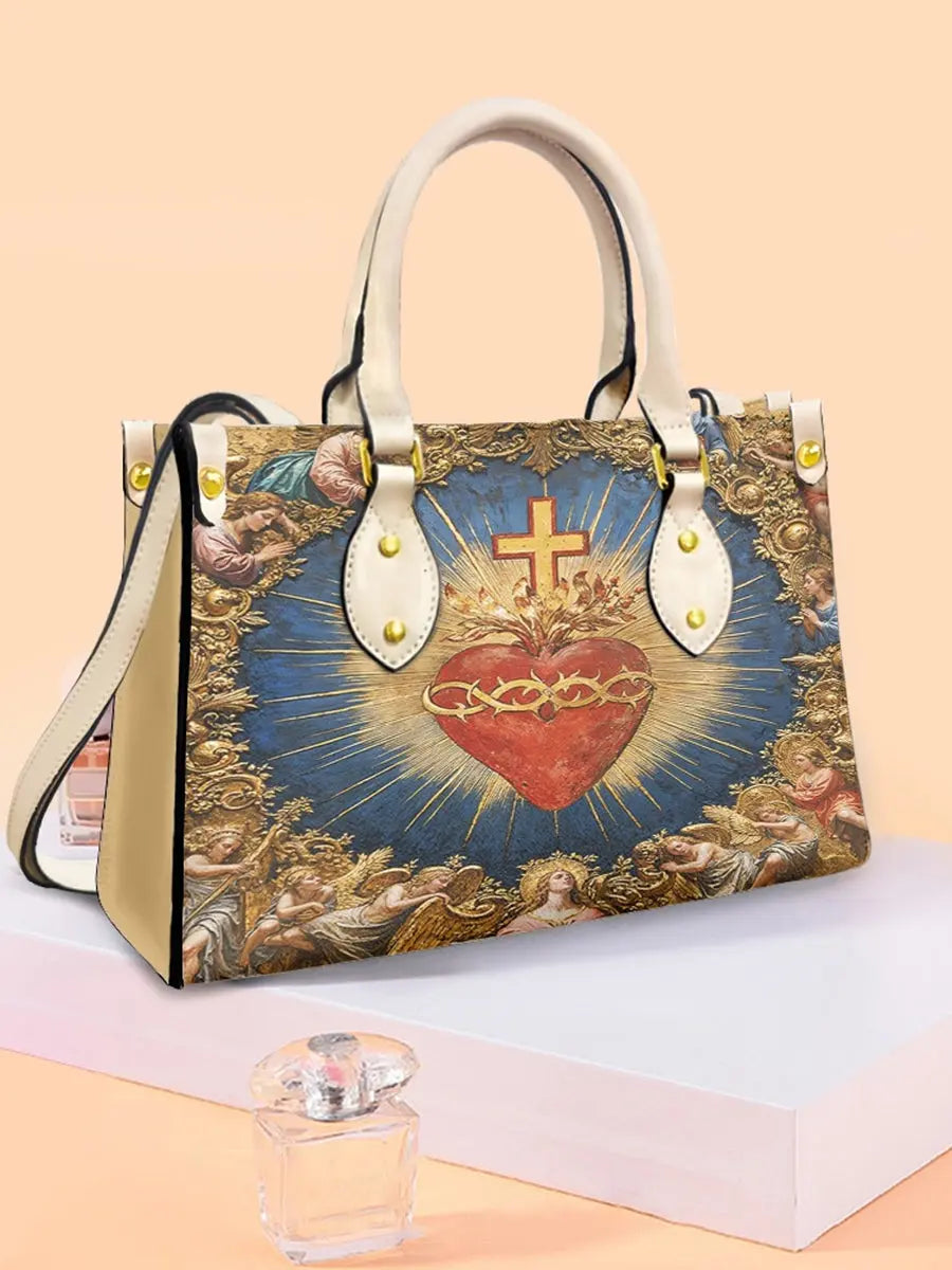 Damen Faith Cross Ledertasche Umhängetasche