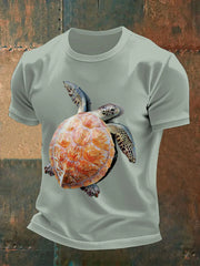 Männer Spaß Schildkröte Print T-Shirts