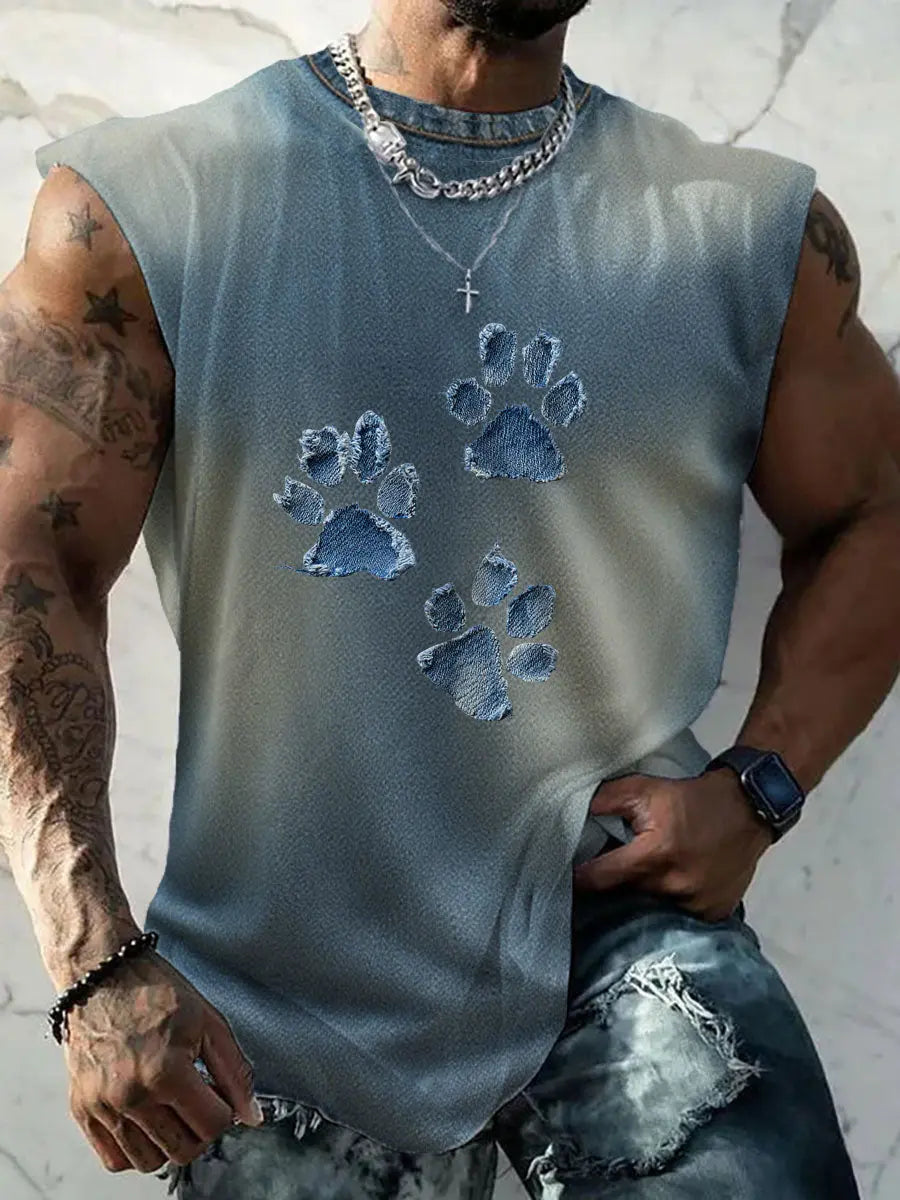 Herren-Jeans-Pfoten weste