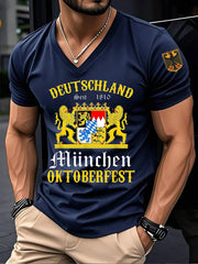 Herren Oktoberfest Deutschland Deutsches Bier gedruckt Kurzarm T-Shirt