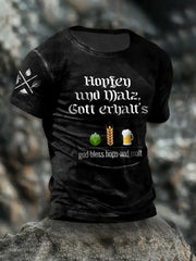 T-Shirt mit kurzen Ärmeln für Herren Hopfen und Malz