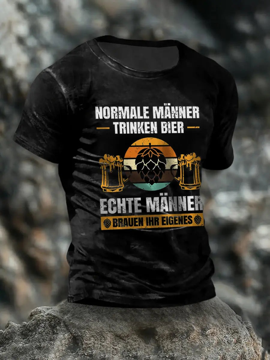 T-Shirt mit kurzen Ärmeln für Herren Hopfen und Malz