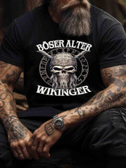 Bedrucktes T-Shirt im deutschen Viking-Stil für Männer