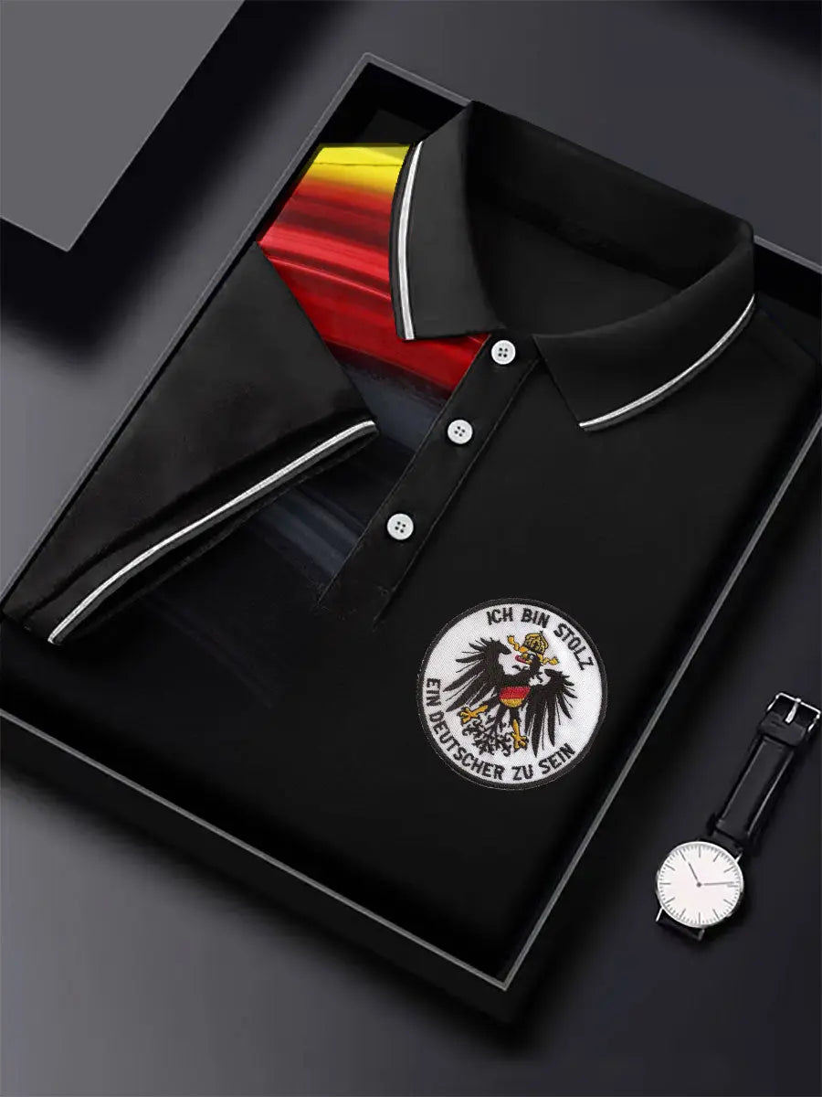 Deutsche patriotische Flagge der Männer bedruckte lässige Tops