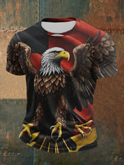 Männer schwarz rot und gelb bedruckt kurzärmliges Hemd