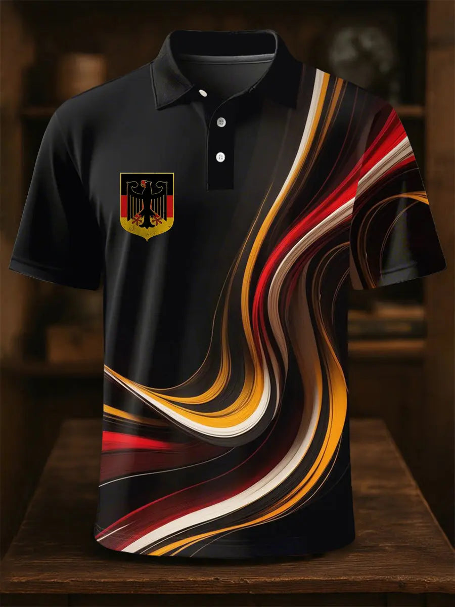 Männer Deutschland Schwarz Rot Und Gelb Kunst Shirt