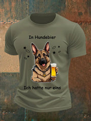 Männer lustig in Hunde biere Ich hatte nur ein lässiges T-Shirt