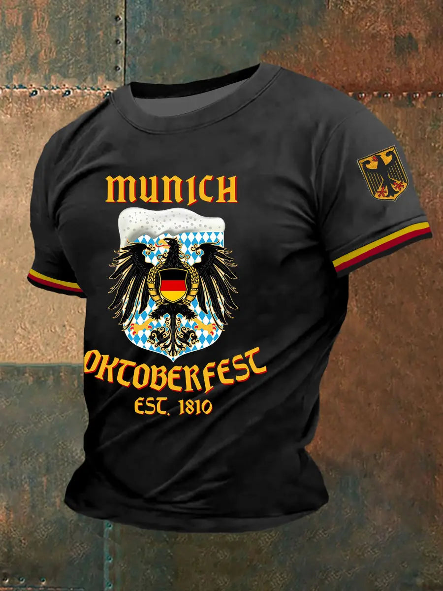 Herren Münchner Oktoberfest T-Shirt mit kurzen Ärmeln