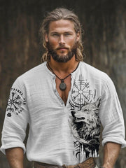 Herren-Top aus Baumwolle und Leinen Viking