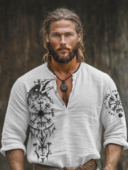 Herren-Top aus Baumwolle und Leinen Viking