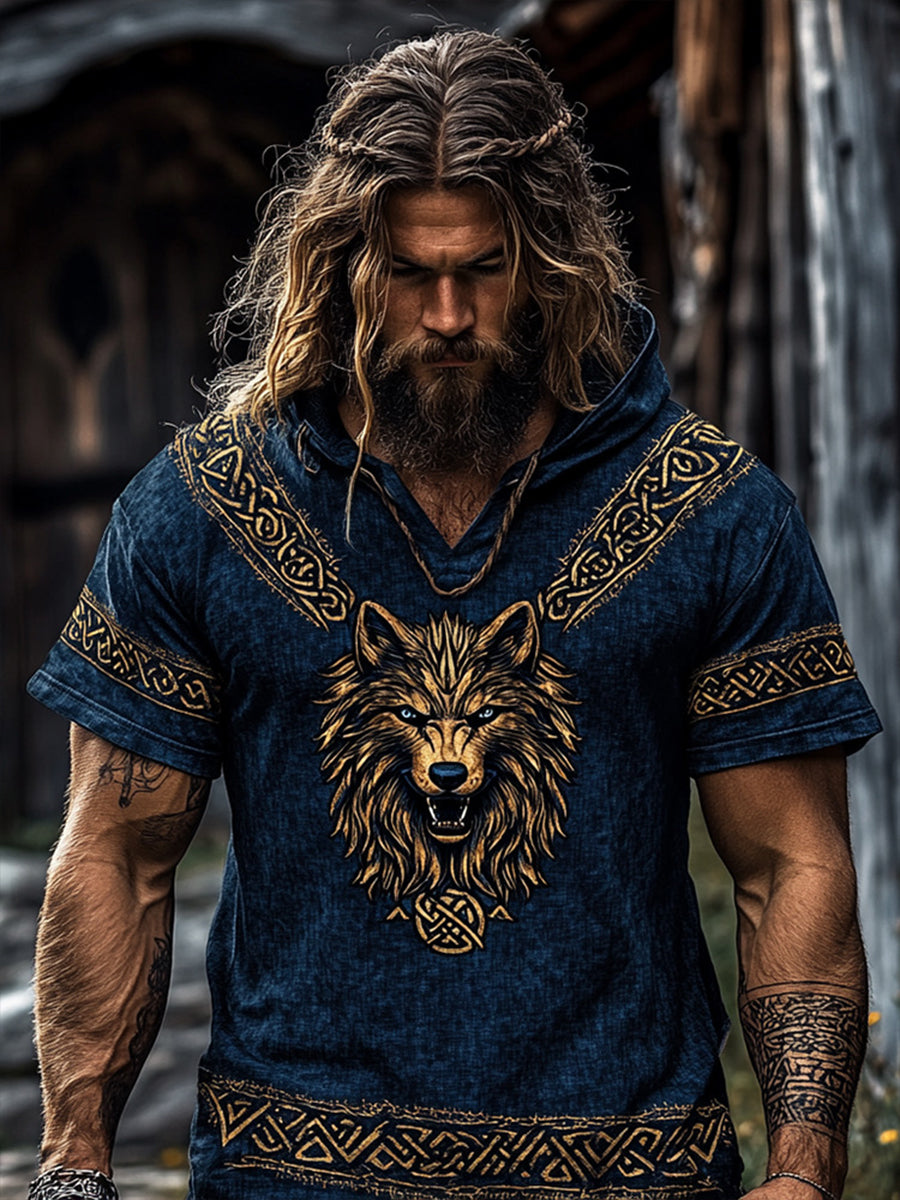 Herren Viking Kapuzen-T-Shirt