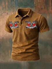 Männer Waffen und Rosen Kurzarm Polo-Shirt