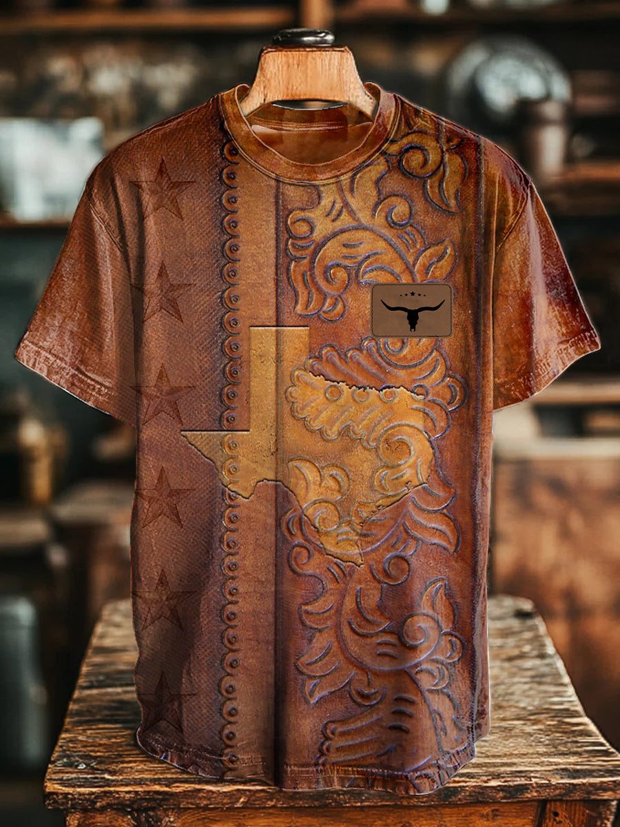 Unisex Vintage T-Shirt im westlichen Stil